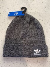 adidas unisex originals grove beanie heather grey white