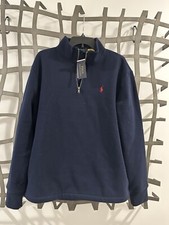 Ralph Lauren 1/4 Zip Pullover Sweater shirt  Cotton Sweatershirt Men?s L