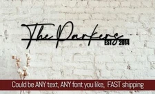 Personalized Metal Sign Custom Last Name Sign Family Name Sign Metal Wall Art