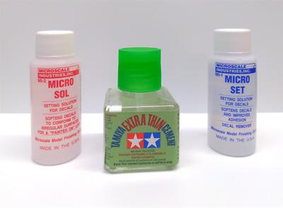 Bundle Tamiya Extra Dünn Zement + Microscale Micro Sol + Microscale Micro Set
