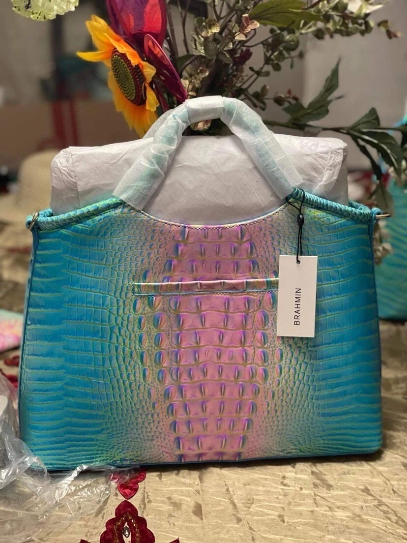 Pink and shop green brahmin purse
