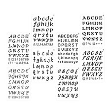 8Pcs English Letter Stencils Number Letters Templates Alphabet Symbol Stencils