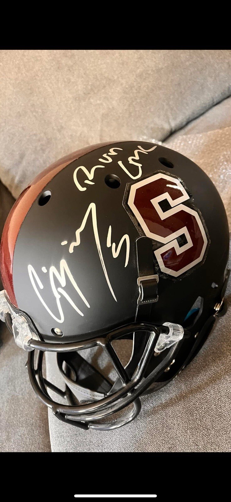 Christian McCaffrey Stanford Cardinals Signed Helmet with PSA Certification 