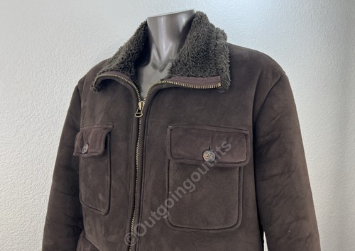 Vintages Tommy Hilfiger Outer Wear Men's Heavy Duty Suede Jacket 4-Pocket Size L - Picture 2 of 12