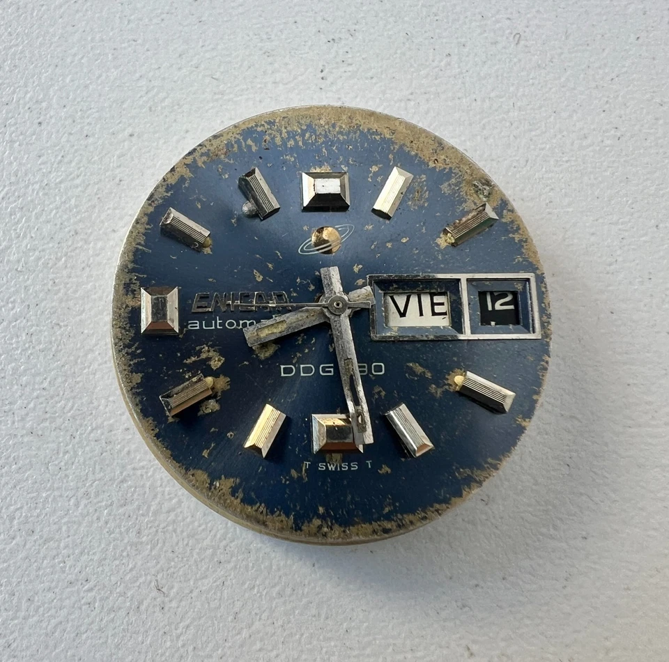 Reloj Automático Enicar DDG 190 Cal 1147 De Colección Para Hombre Esfera Azul Para Restaurar Foto 2 de 4