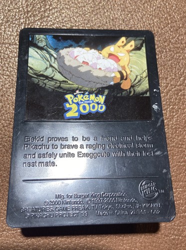 Pokemon 2000 Burger King Kids Meal Toys Marowak Marill Power Cards+ Muk Keychain - Bild 7 von 12