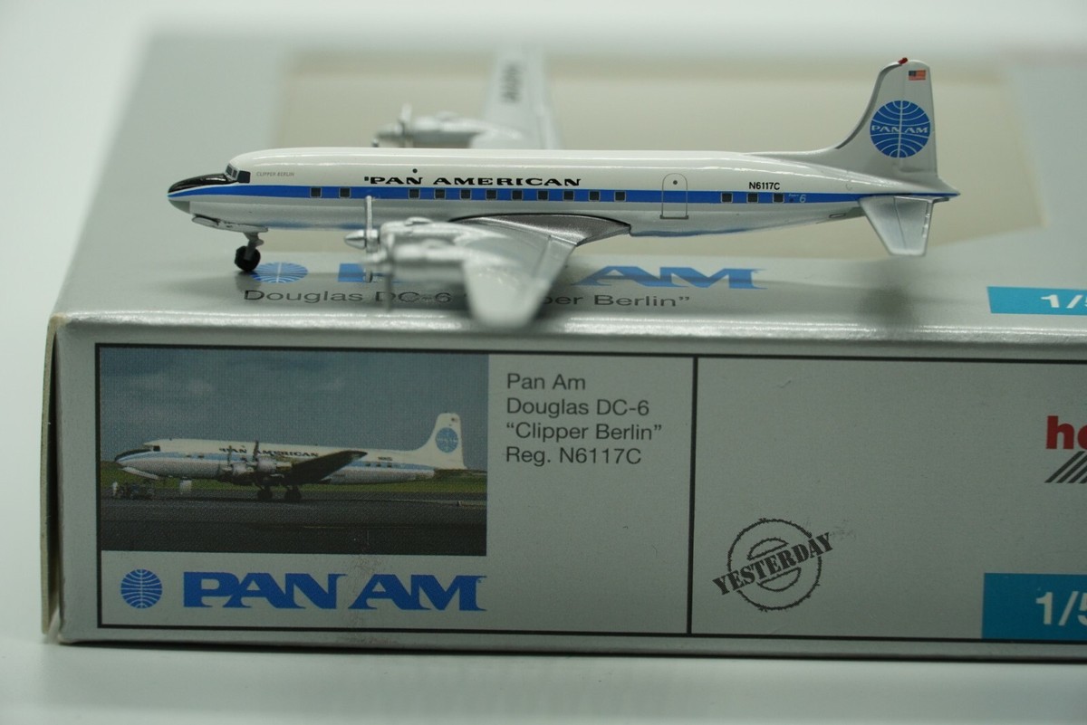 【中古】herpa Boeing 6個 Herpa Wings 1:500 PAN AM Douglas DC-6 Clipper Berlin (517362