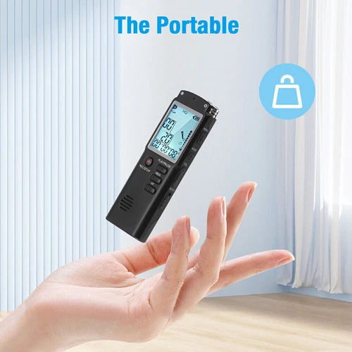 Mini grabadora de audio de sonido digital activada por voz de 32 GB reproductor de MP3 dictáfono - Imagen 7 de 11