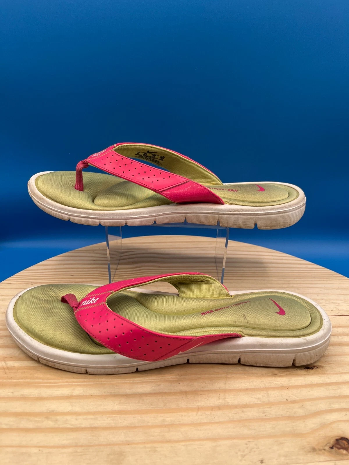 Nike Thong Sandalo WMNS Donna Taglia 11US EU43 Rosa Gomma Ammortizzato Comfort