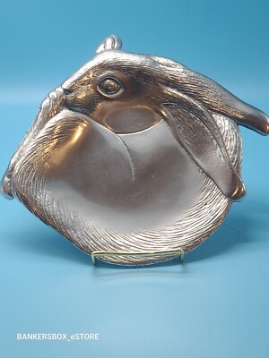 Vintage Arthur Court 1988 Easter Bunny Rabbit Hare Trinket Dish
