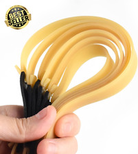 10pk 2.0mm Flat Rubber Slingshot Bands – Replacement Elastic for Hunting Use