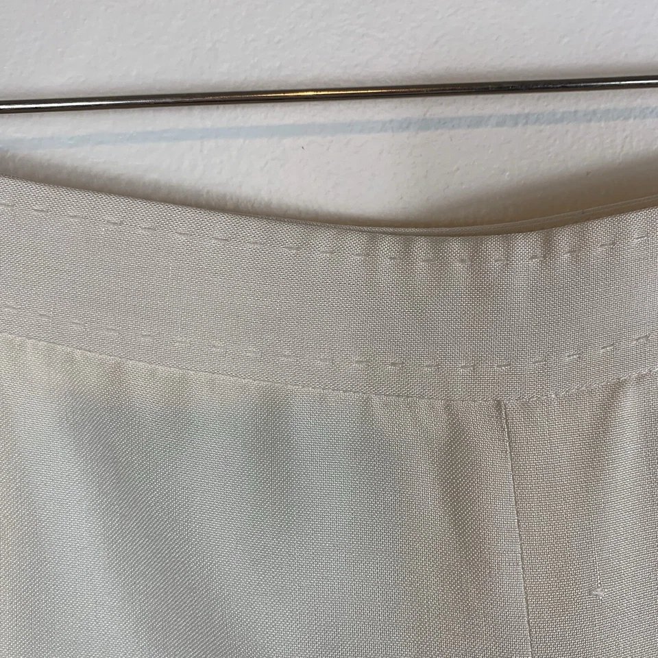 Pantalones Pantalones J McLaughlin Marfil Pierna Recta Forrados Seda Cruda Cintura Alta Talla 2 Foto 3 de 4