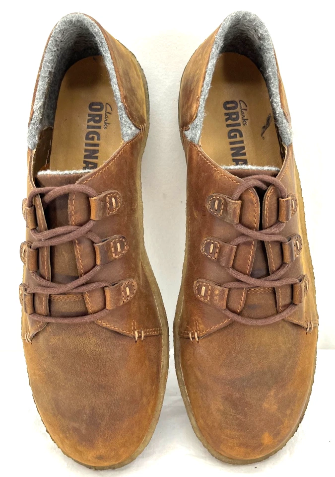 Clarks Originales Zapatillas Deportivas de Cuero Marrón Crepé con Cordones Sin usar, en caja Zapatos para Mujer EE. UU. 9M Foto 4 de 4