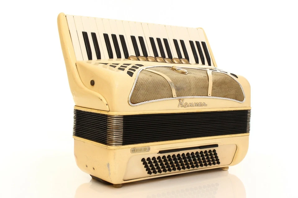 Acordeón Hohner Lucia IIP 80 bajo LMH acordeón fisarmónica + estuche sonido superior Foto 2 de 4