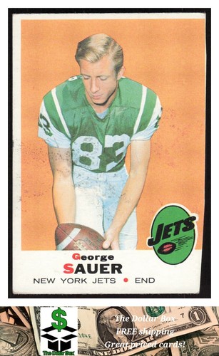 1969 Topps #231 George Sauer Jr. - New York Jets | eBay