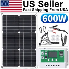 600 Watts Solar Panel Kit 100A 12V Battery Charger with Controller Caravan Boat
