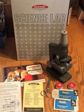 1971 Science Lab By Skill Craft Vintage Microscope Kit 