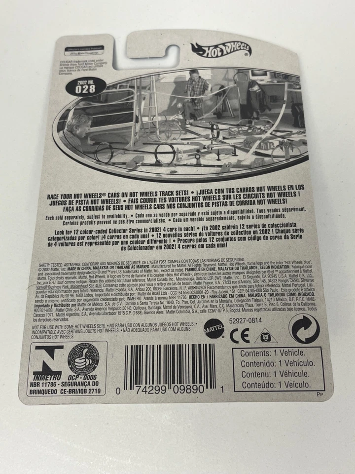 2002 Hot Wheels First Editions #16/42, Custom Cougar, Black, Collector #28 A14 - Image 2 of 2