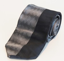 Gianni Versace Vintage Silk Tie Medusa Head Print Grey Black Made Italy 90s