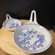 Vintage 1970s Turi Design Figgjo Lotte 8" 5" Open Skillet Set Of 2 • Pristine!