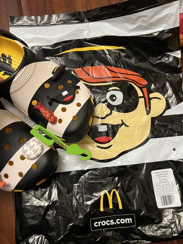 MCDONALD’S X CROCS HAMBURGLAR CLASSIC CLOG M9 W11 US SANDALS NWT BAG JIBBITZ - Picture 3 of 7