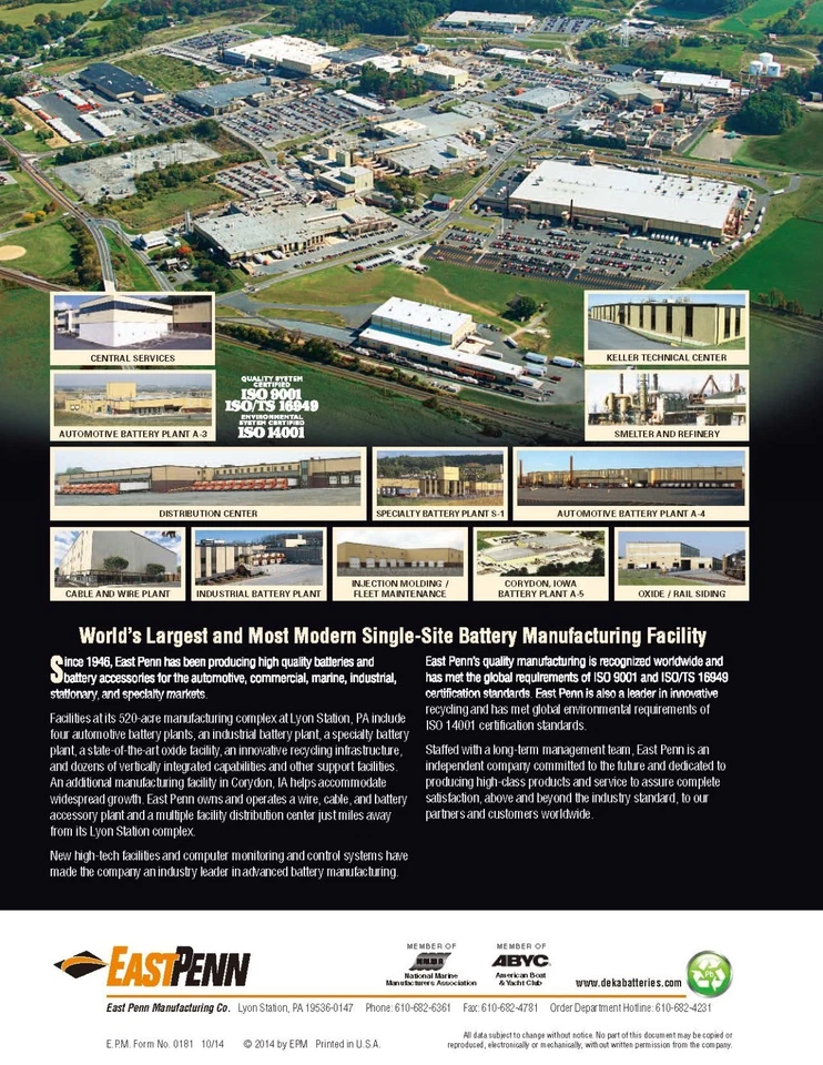 Batería de arranque marina DEKA NUEVA 24M7 1000 AMPERIOS potencia de arranque (grupo 24) Foto 4 de 4