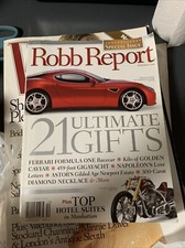 The Robb Report Magazine December 2007 / Ferrari / Formula One / Alfa Romeo