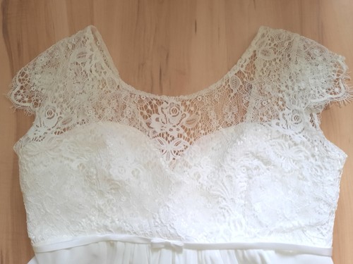 Neu Bianco Evento Brautkleid Gr. 40 Umstandsbrautkleid Hochzeitskleid Bernadette - Bild 10 von 20