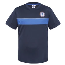 Chelsea Football Club Official Soccer Gift Boys Poly Training Kit T-Shirt