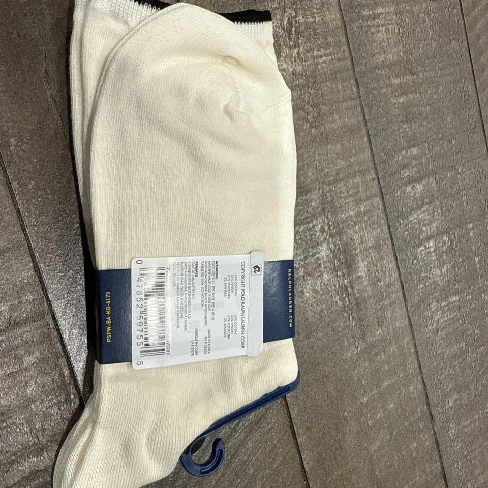 Polo Ralph Lauren Bear Calcetines Bloomingdale’s 2025 Shopping Bear Mujer’s Marfil Foto 3 de 4