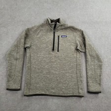 Patagonia Better Sweater Mens Small Beige 1/4 Zip Fleece Pullover Outdoor 25522