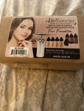 Belloccio Cordless Handheld Airbrush Makeup System 4 Fair Foundation Shades