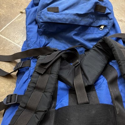 The North Face Travel Tools Duffle Bag Backpack Large blue vintage