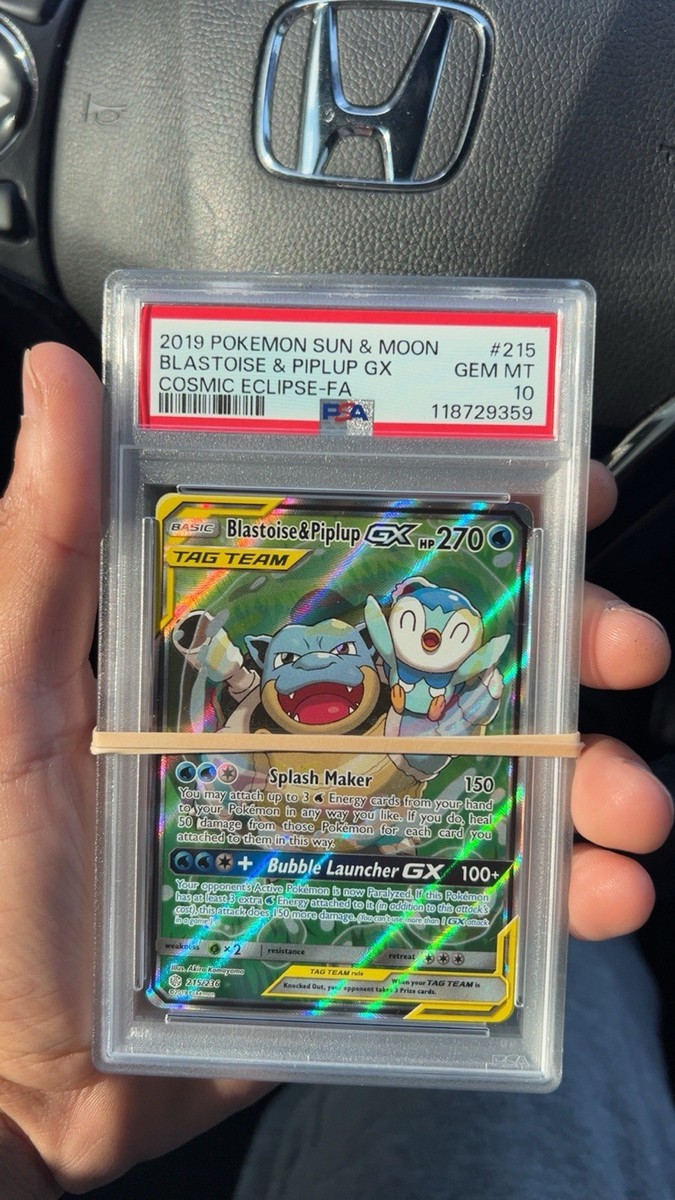 Blastoise & Piplup GX (Alternate Full Art) 215/236 Sm-Cosmic
