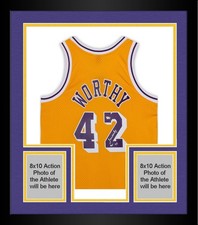 FRMD James Worthy Lakers Signed Mitchell & Ness 84-85 Swingman Jersey w/HOF Insc