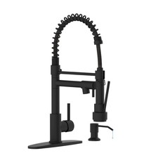Kitchen Faucet with Soap Dispenser, Single Handle Spring Kitchen Sink Faucets...