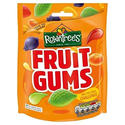 Rowntree Fruit Gums Pack of 3 150g Vegan Friendly Gummy Sweets Fruity Flavors