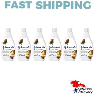 6X Johnson's Body Lotion - Vita-Rich, Nourishing Cocoa Butter, 400ml