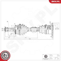 Esen SKV Antriebswelle 40SKV242 FüR Nissan Trail 1 T30 4X4 Dci