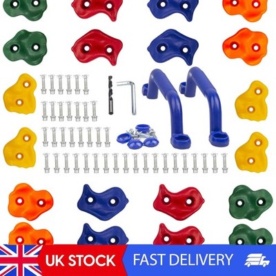 20-teiliges kindersicheres Kletterwandhalter Set mit blauen Griffen für Spielplätze
