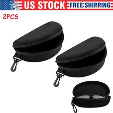 2-Pack Eye Glasses Case Box Sunglasses Protector Hard Zipper Belt Clip Portable
