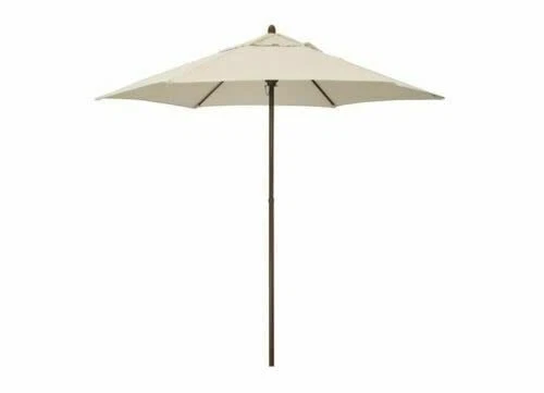 California Umbrella Astella MOW906202-P22 9' Market Umbrella – Beige/Wood Grain