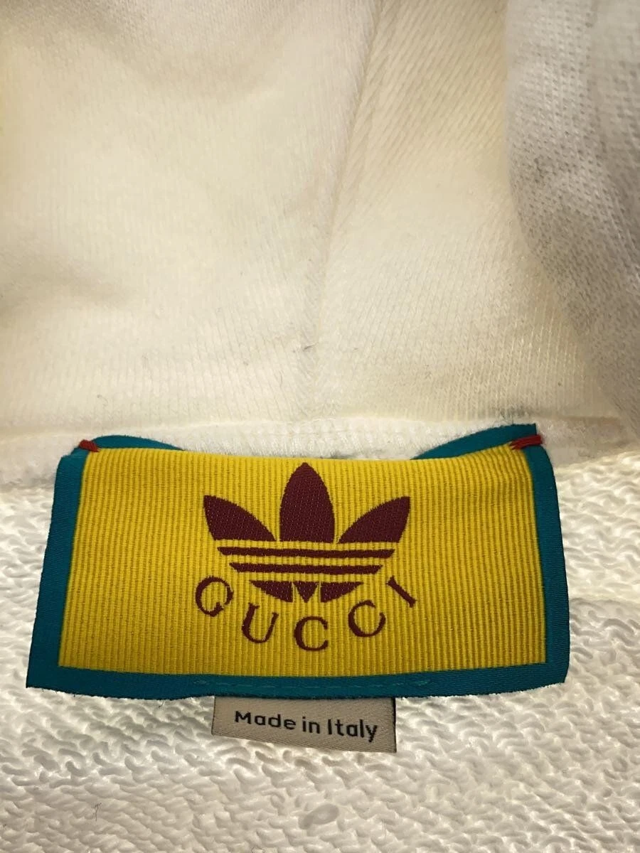 GUCCI felpa con cappuccio S cotone bianco 702607 usata