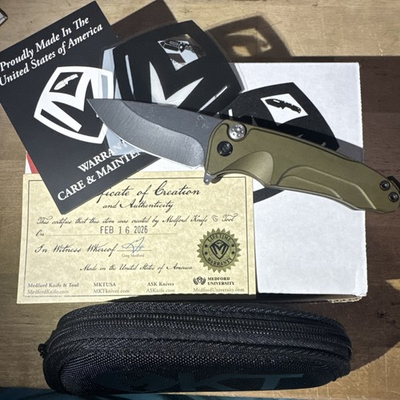 #ad #ad Medford Smooth Criminal S35VN Blade Steel Yellow Aluminum Handle USA Made $295.00