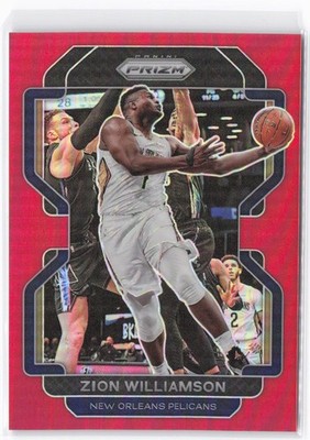 2021-22 Panini Prizm Zion Williamson #108 Red #/299 New Orleans Pelicans