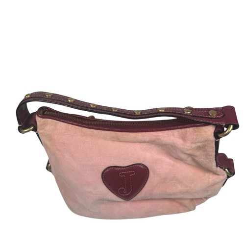 Vintage Juicy Couture Y2K JC Studs The Countryside Hobo Pink Shoulder Purse - Picture 7 of 13