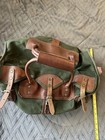 Orvis Green Canvas & Brown Leather Duffle Bag Zip Top Soft Case — photo 10