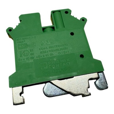 Lot Of 15 Phoenix Contact USLKG 5 Ground Terminal Block 4mm² DIN Rail