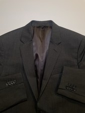 Banana Republic Mens 40R Tailored Slim Gray Blazer Sport Coat Jacket Wool Blend