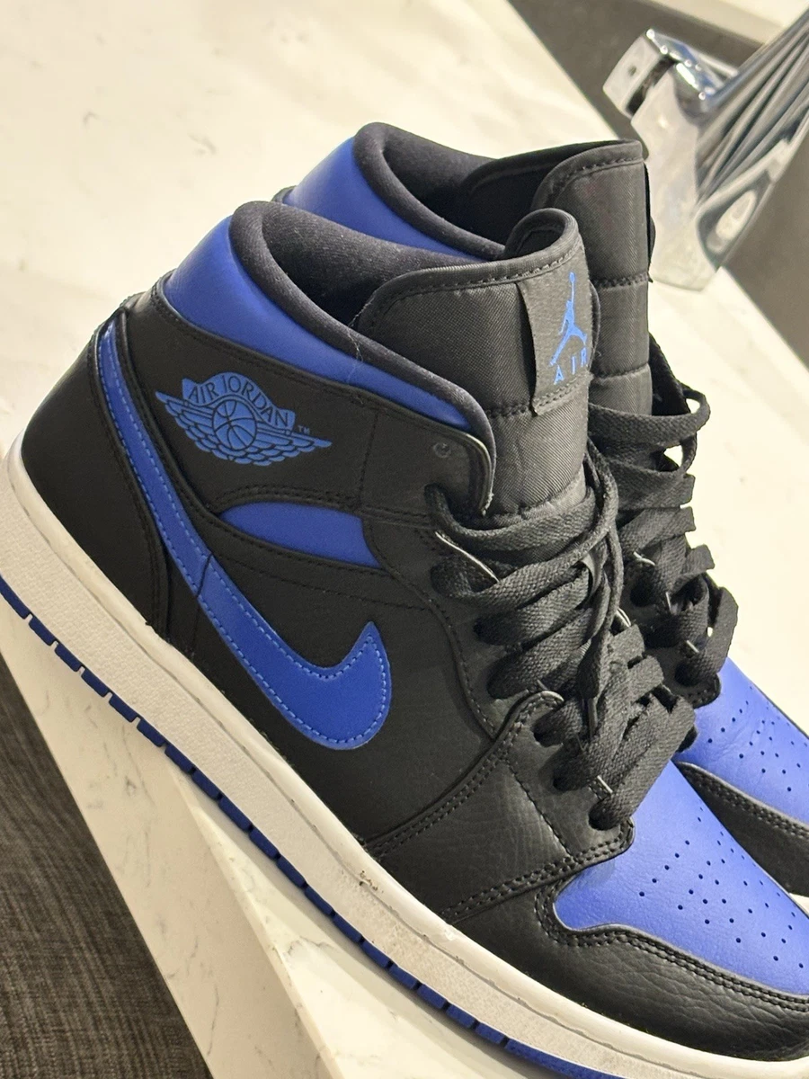 Jordan 1 Mid Black Royal Blue for Sale | Authenticity Guaranteed